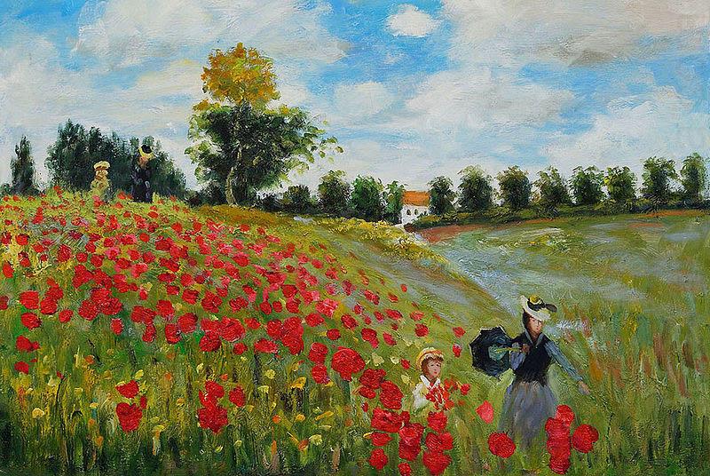 Poppy Field in Argenteuil, Claude Monet